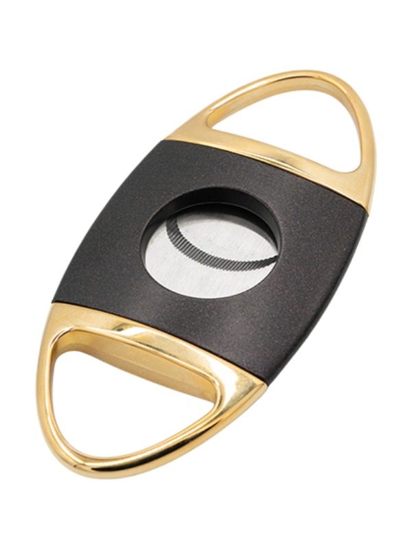 Lotus Jaws Serrated Cigar Cutter - Metallic Brown & Polished Gold (CUT604)