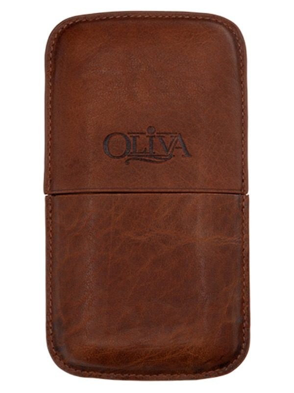 Oliva 3-Cigar Leather Case